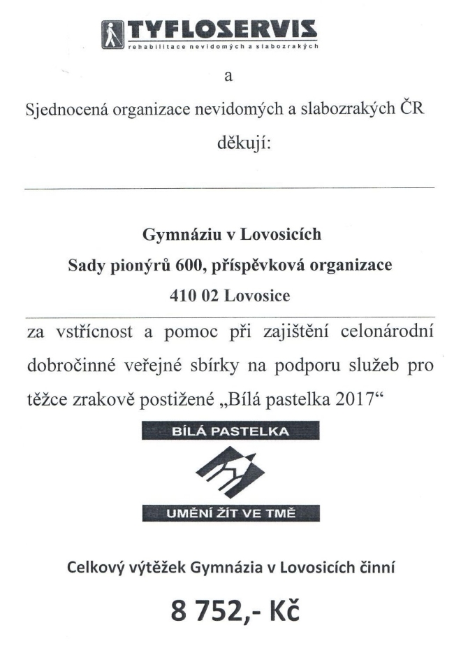 Bila pastelka sbirka vytezek