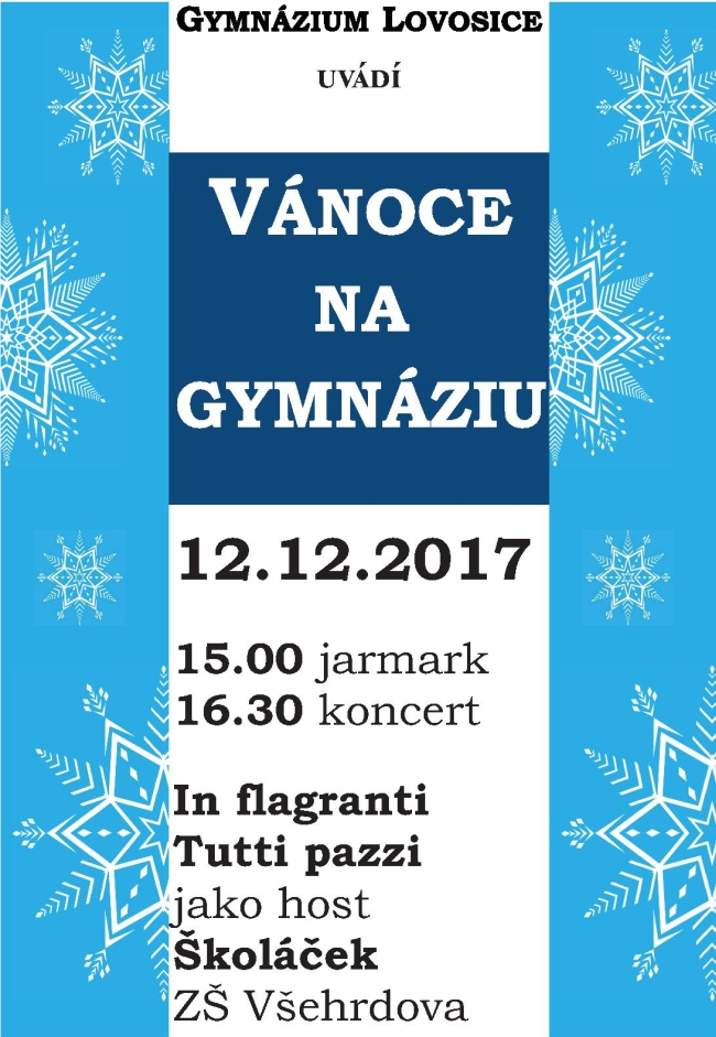 Vanoce na GYMLOVO 2017 pozvanka
