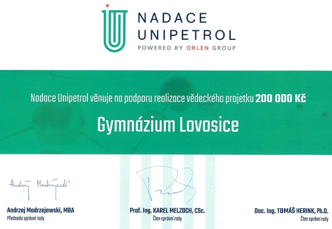 Unipetrol grant 032018